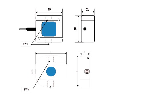 Z2S-SW系列防水防塵獨(dú)立傳感器推拉力計結(jié)構(gòu)圖